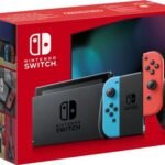 Console Nintendo Switch avec paire de Joy-Con sans fil Rouge et Bleu Neon V3