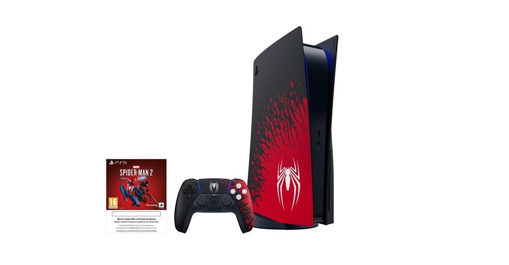 Pack-Console-Sony-PS5-Edition-Limitee-Marvel-s-Spider-Man-2.jpg Pack Console Sony PS5 Edition Limitée Marvel's Spider-Man 2 – Image 1